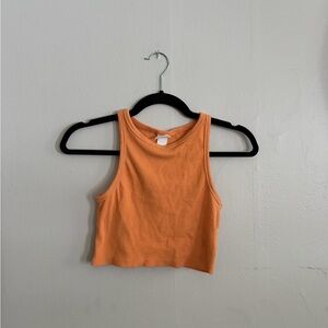 H&M Orange Sleeveless Crop Top